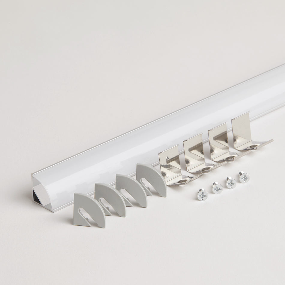 Arc Angled Aluminium Profile - 1m