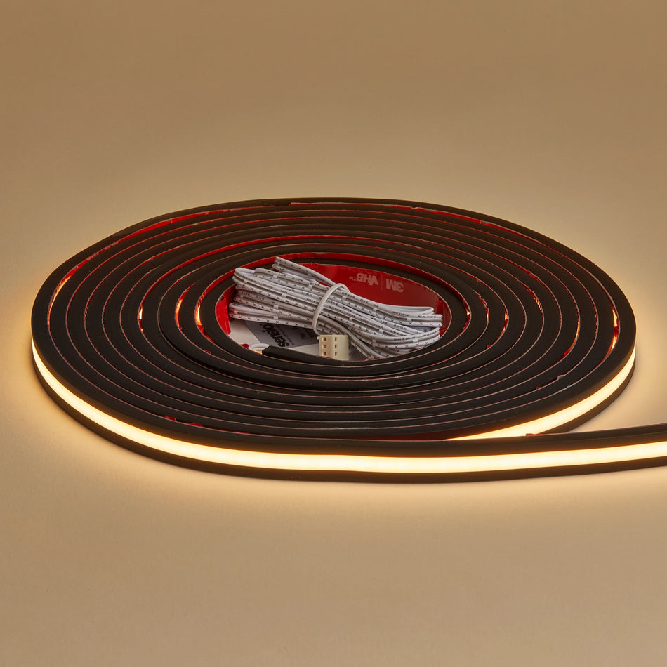 Flow 13mm Illuminated Flexible Silicone Profile - Black